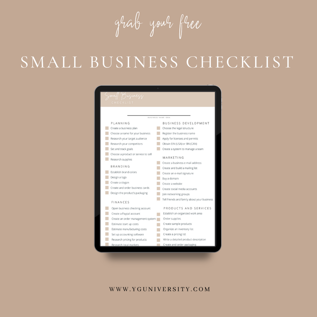 FREE Small Business Checklist